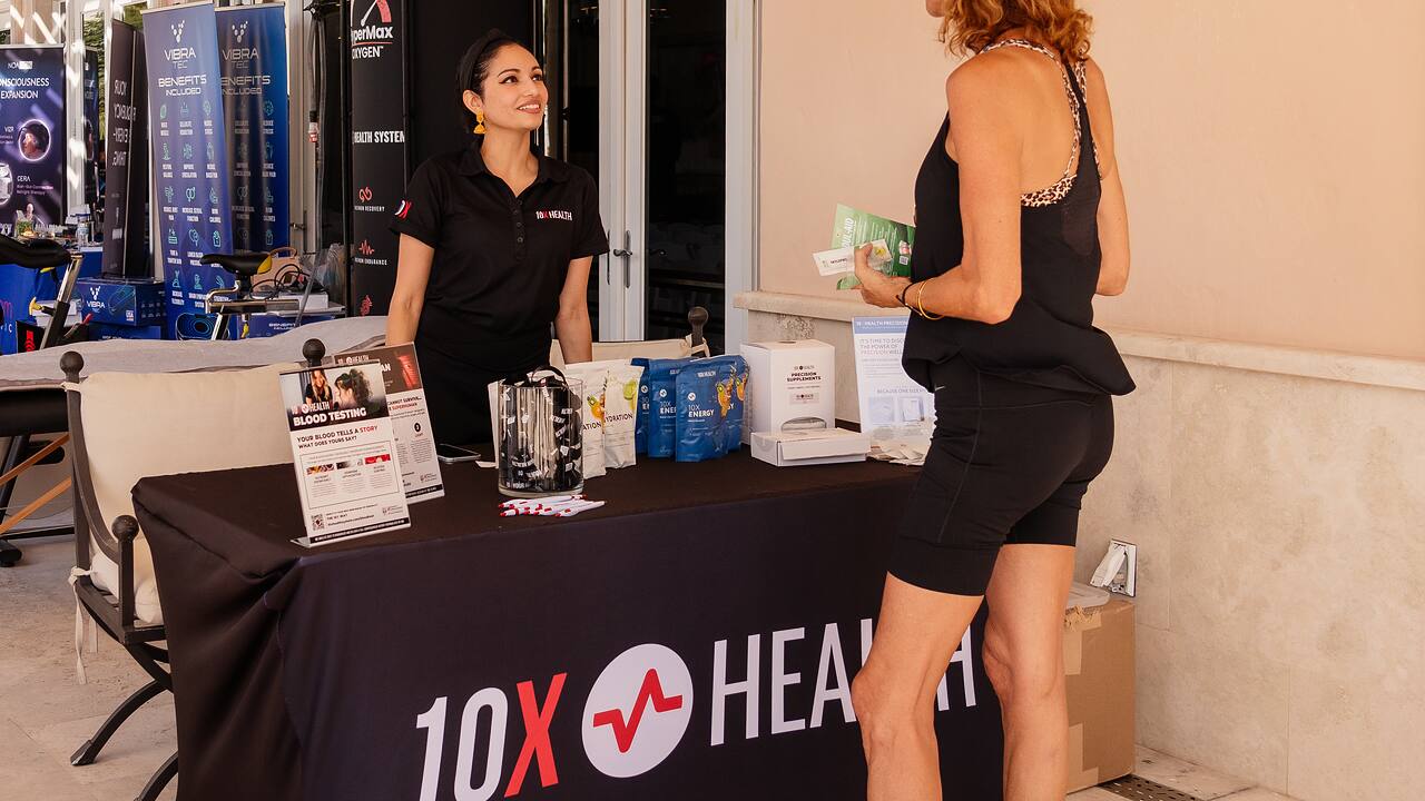 A partner stand set up in the venue